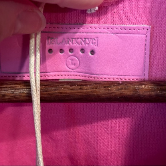 NWT Blank NYC Pink Fleece Shacket, Large, Winter Comfy Barbiecore Throw On - Picture 5 of 12